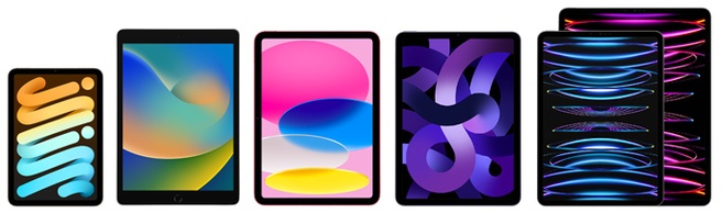 Apple iPads zijn er in verschillende formaten, van 8,3" tot 12,9"